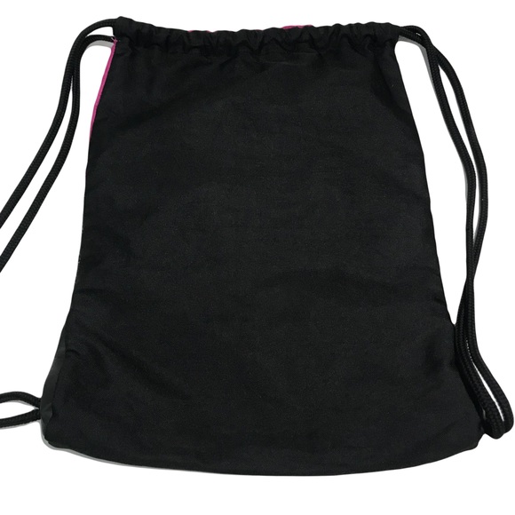 Adidas Pink and Black Draw String Cinch Sling Backpack Bag - Picture 11 of 11